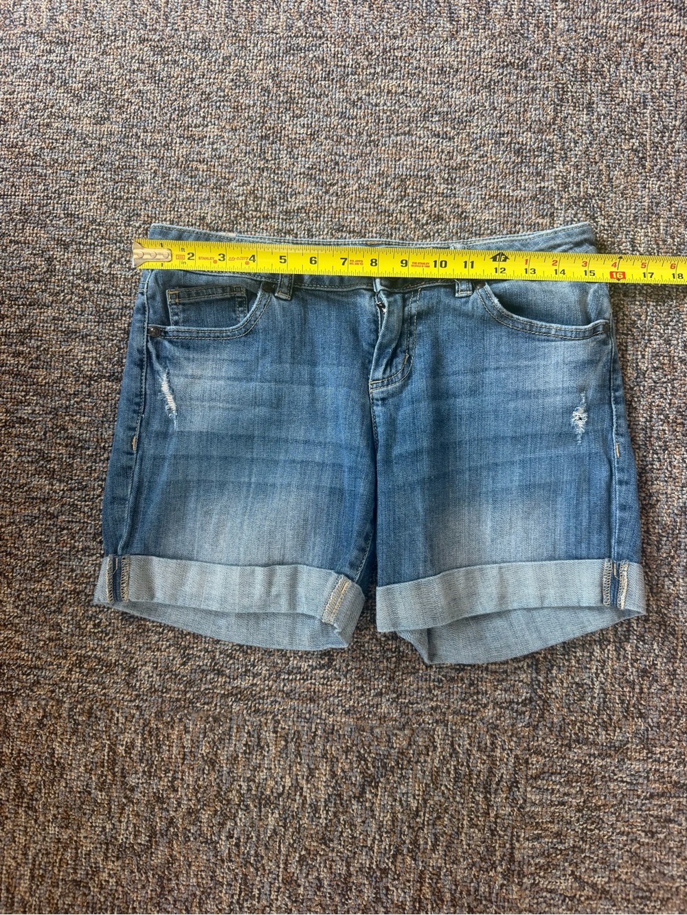 LC Lauren Conrad Light Blue Rolled Cuff Denim Shorts Size 6 - Picture 6 of 8